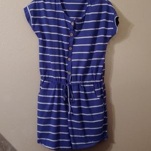***PRICE DROP*** Blue and white romper
